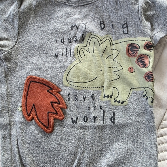 🔥5 FOR $25🔥NWOT Gerber Baby Boy Dino Onesies 4 Pack 0-3months - Picture 5 of 11